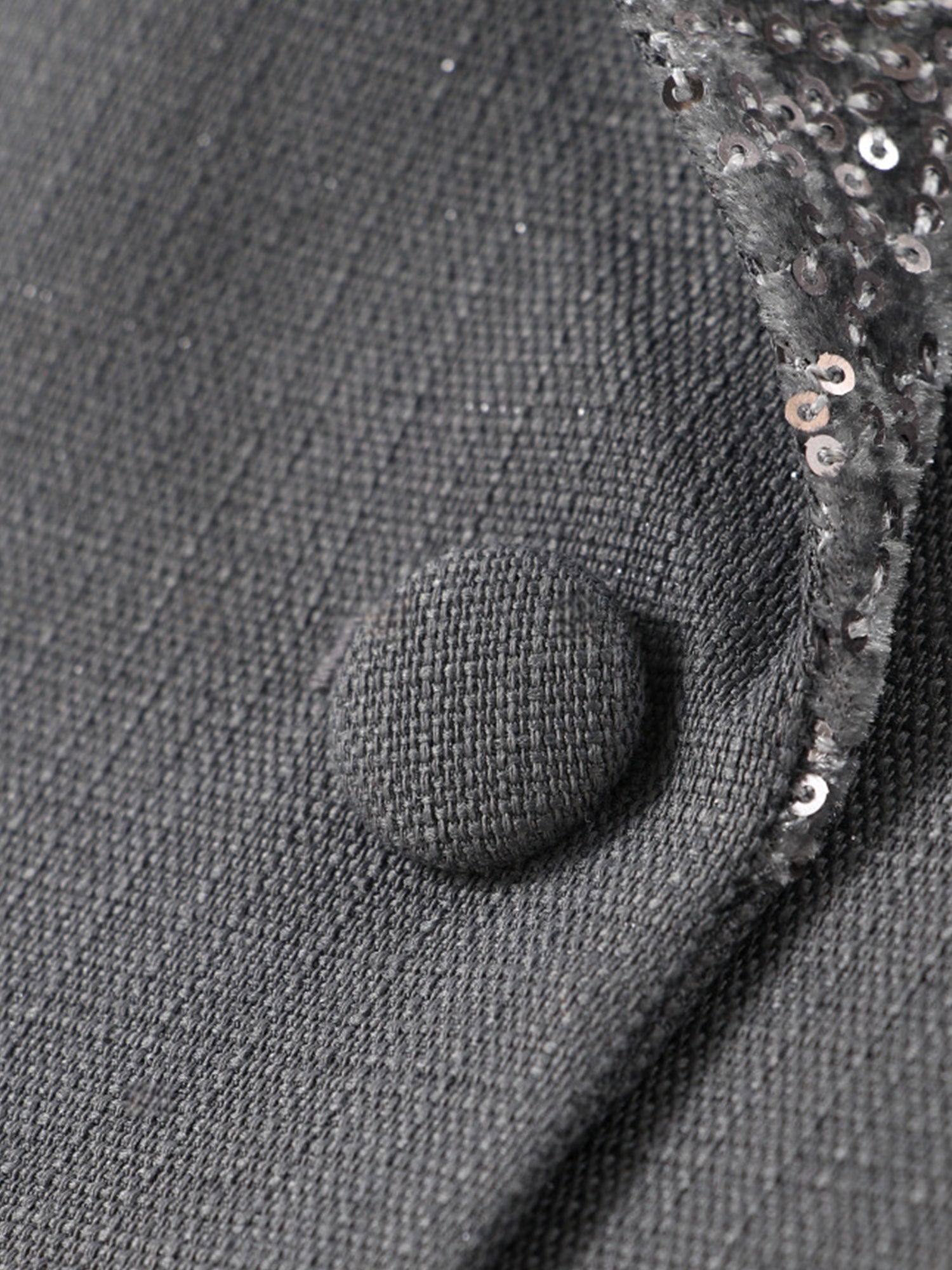 Party Velvet & Sequin Acetate-Satin Blazer – Old-Money Structured Wide-Shoulder Jacket with Contrast Paneling