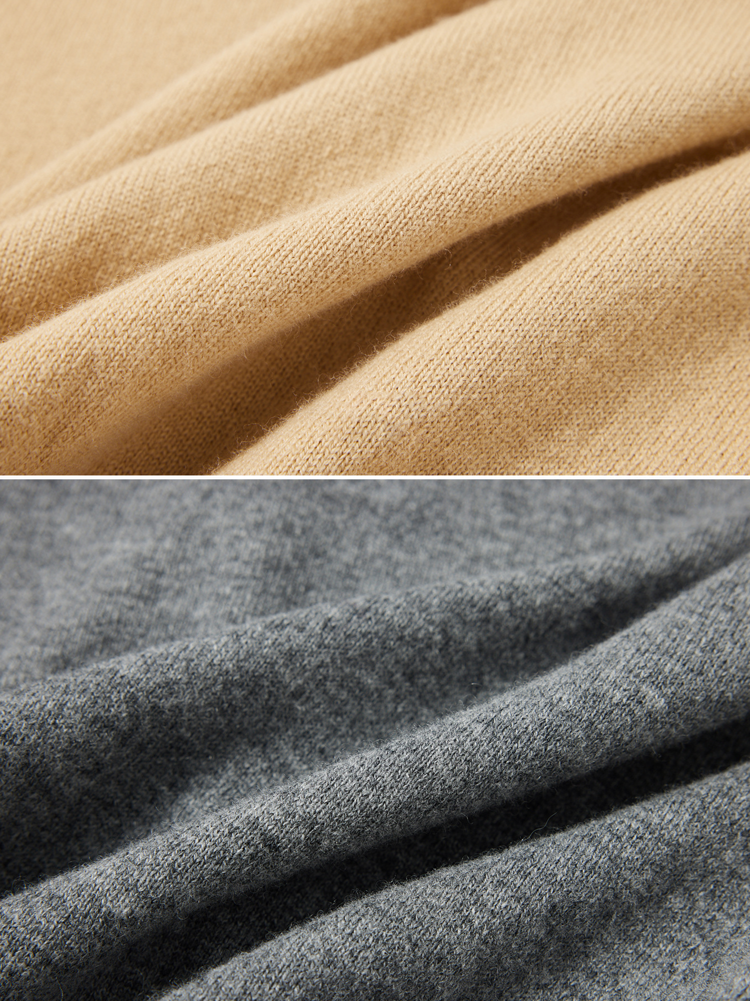 Contrast Trim Wool Cashmere Sweater for Women | Minimalist Loose Fit Ribbed Knit Top with Layered Effect