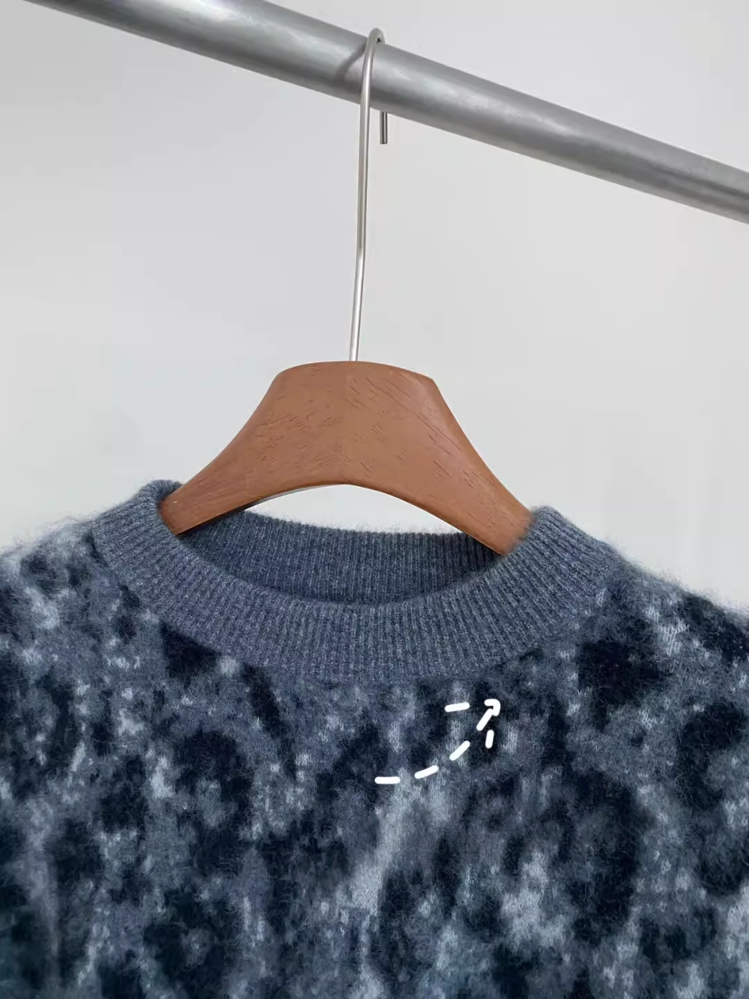 Women’s Leopard Print Cashmere Wool Sweater | Soft Brushed Knit Pullover for Fall Winter