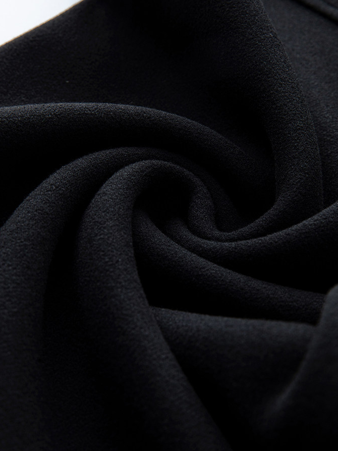 Women's Black Scythe Pants – Fall/Winter Extended Wool Wide-Leg Banana Trousers