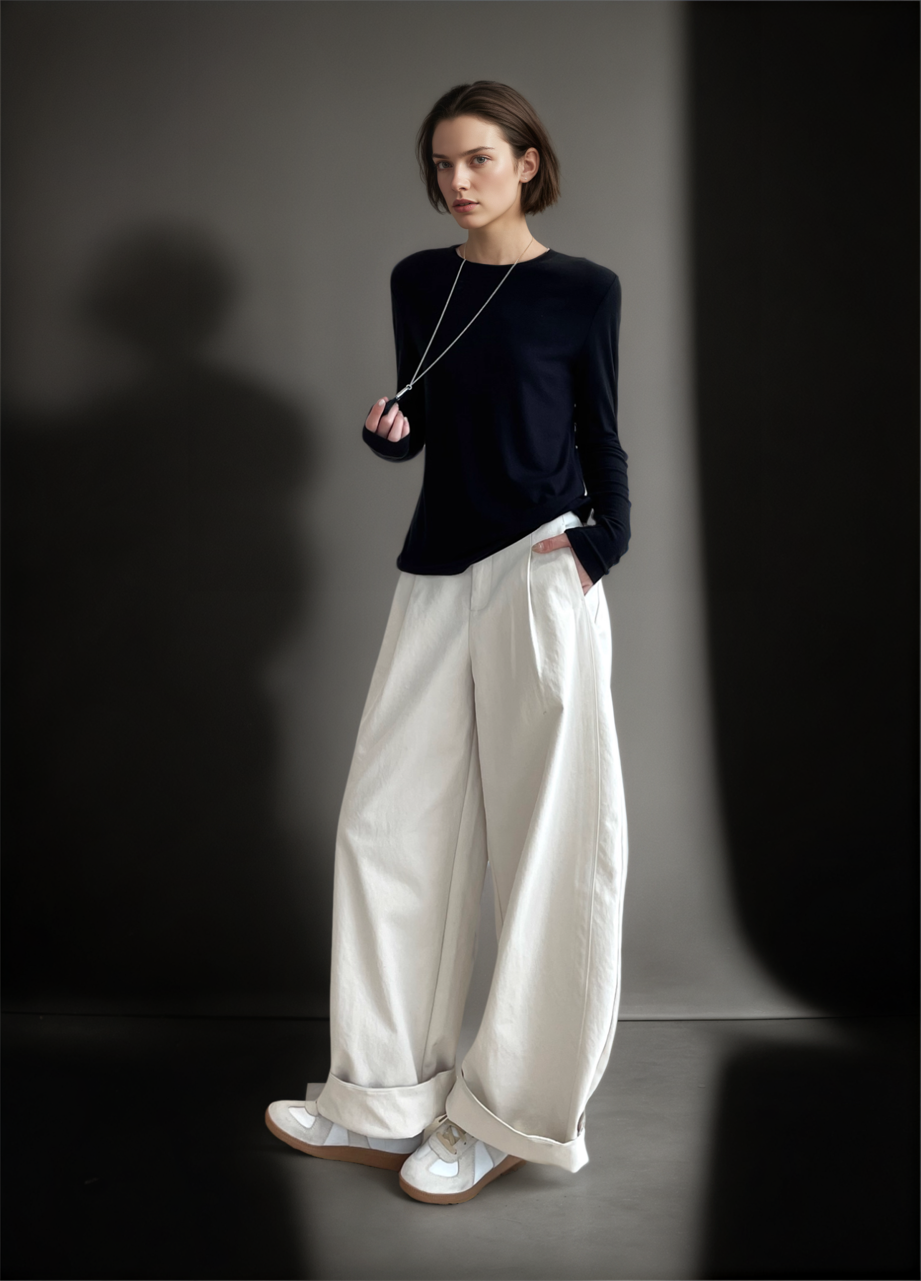 Silk Cashmere Thermal Long Sleeve T-Shirt for Women | Ultra-Soft Japanese IFACE Yarn Base Layer Top