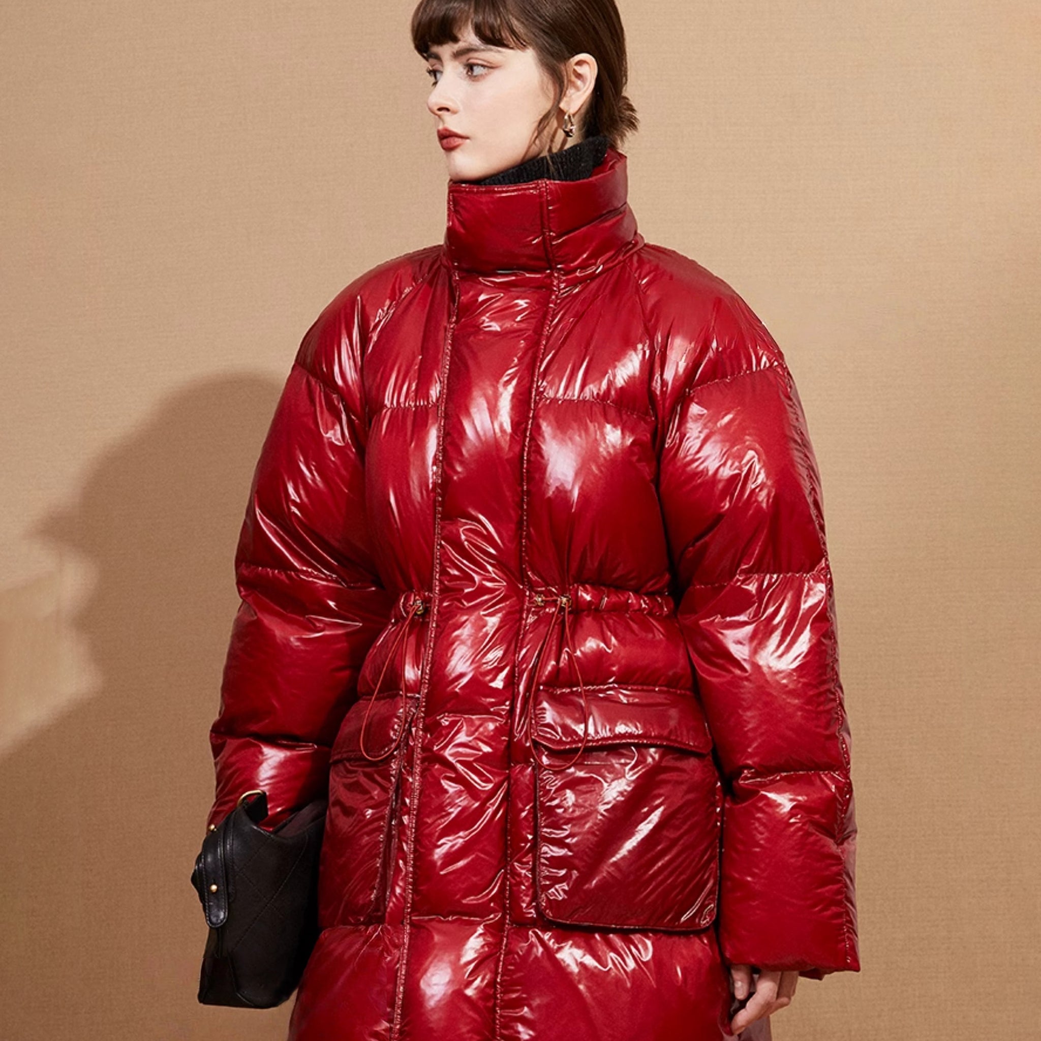 Nordic-Inspired Double-Filled 90% White Duck Down Coat & Skirt Set – Extra-Warm Luxe Winter Outfit for Women