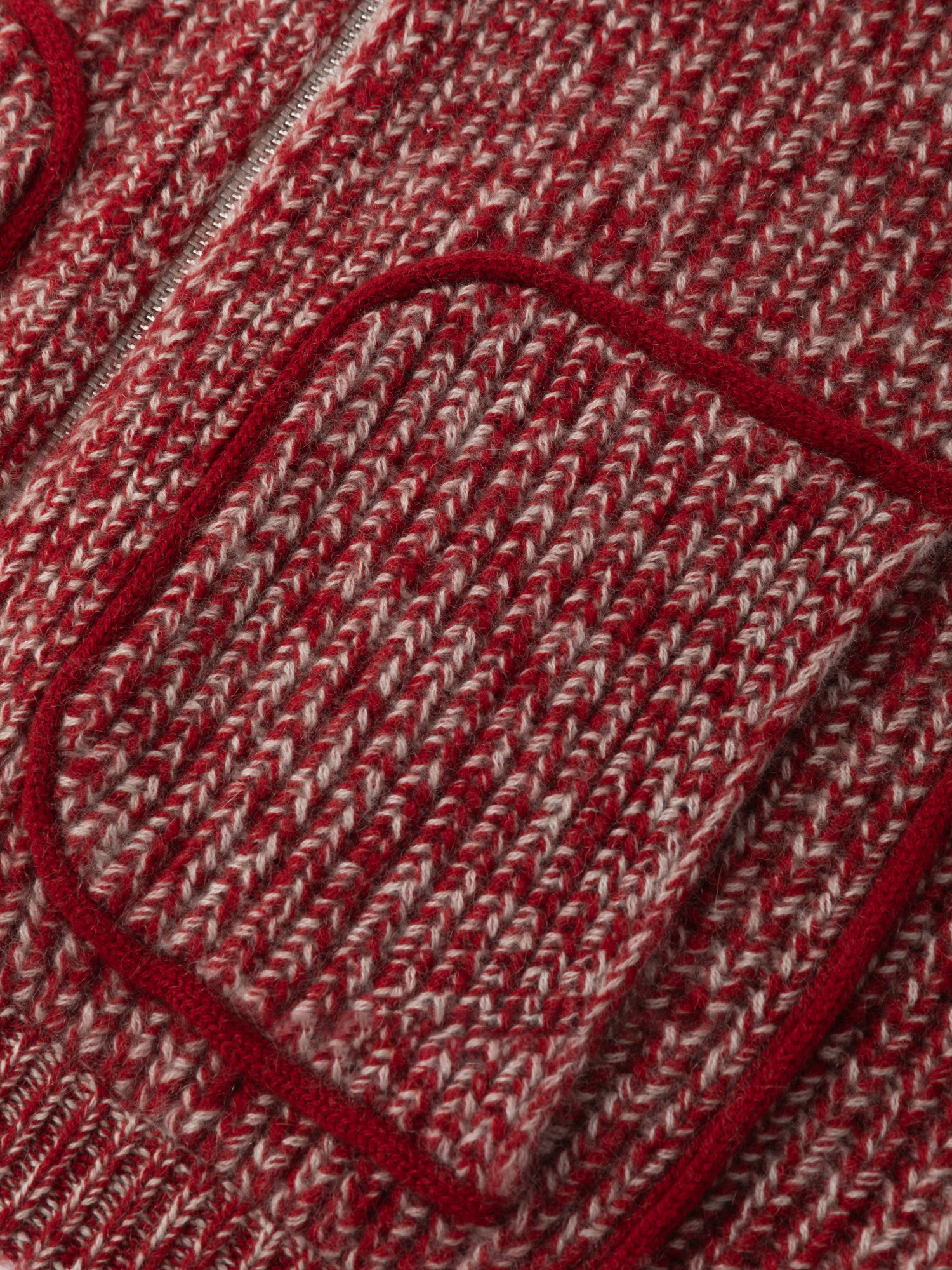 Women's Pure Cashmere Vintage Marled Zip-Up Cardigan – Relaxed Stand-Collar Knit Sweater