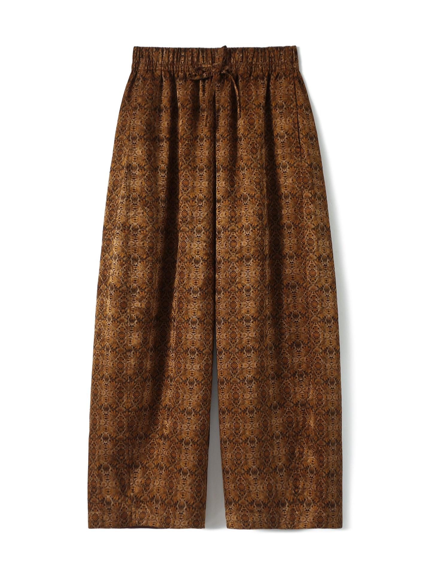Auspicious Butterfly Jacquard Cocoon Pants in 23 Momme Gambiered Guangdong Silk