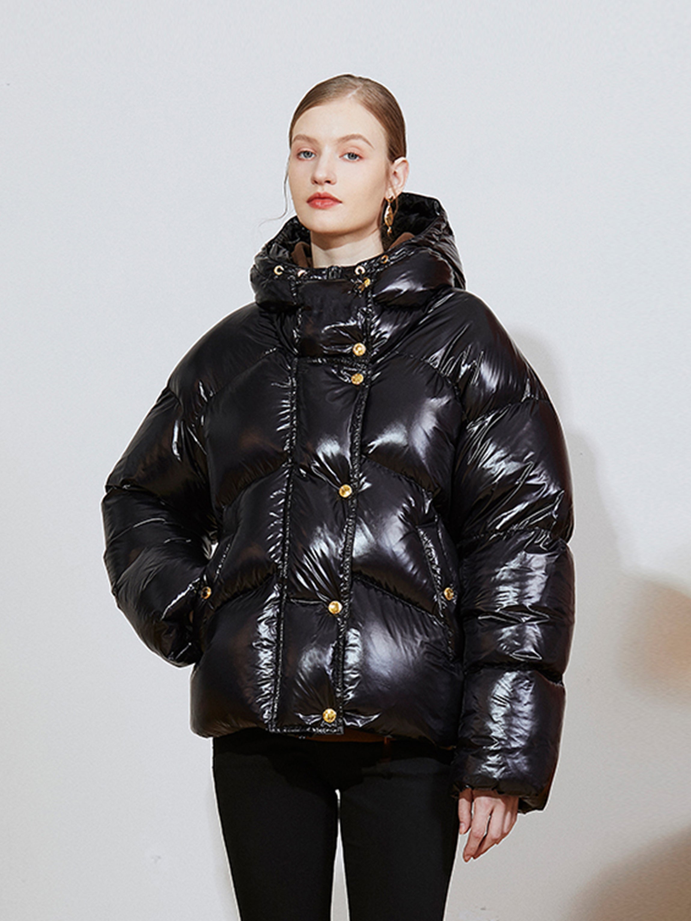 Double-Filled 90% White Duck Down Puffer Coat & Skirt Set – Thick Winter Outfit for Women