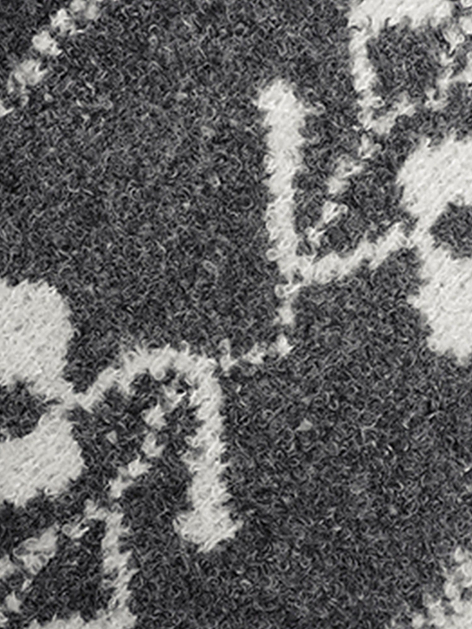 Women’s Wool-Blend Fair Isle Geometric Knit Sweater Jacket – Vintage Stand Collar Fall Winter Cardigan