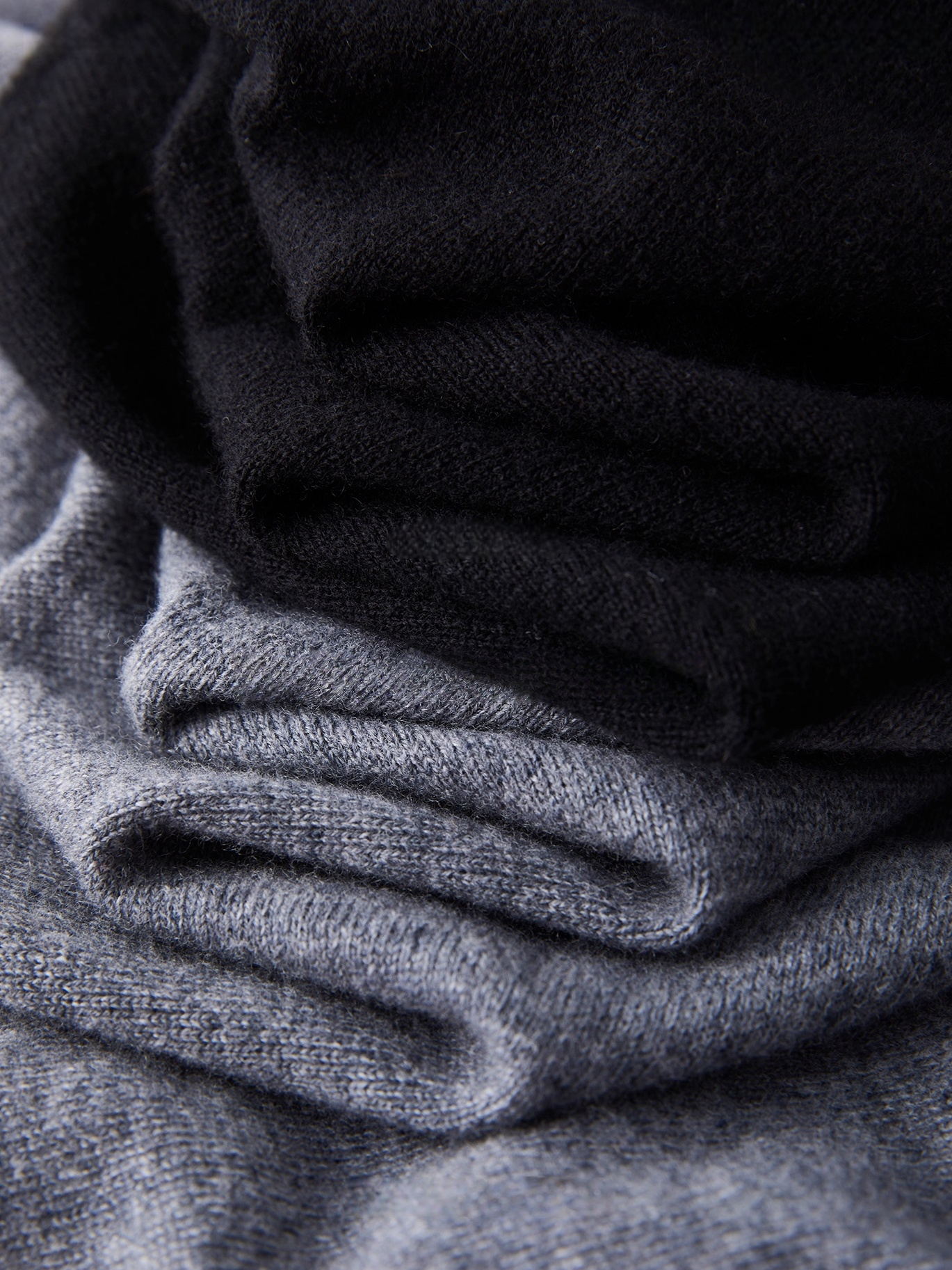 Layered V-Neck Contrast Trim Cardigan Jacket | Gray Wool Knit Unique Fall Top