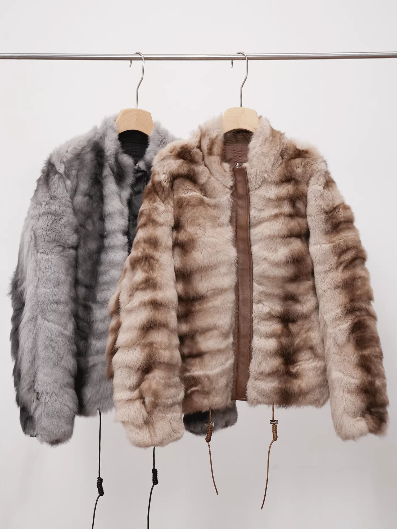 Women’s Reversible  Fur Parka Jacket | Short Winter Coat with Soft Plush Design