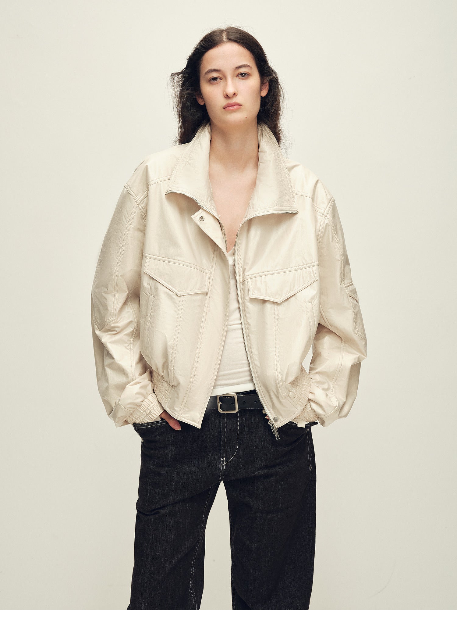 Detachable Shearling Collar 90% White Goose Down Parka – Winter Faux Fur Trim Coat for Women