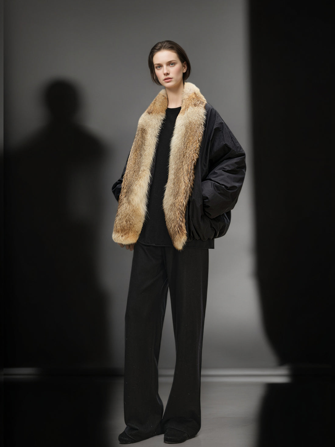 Hungarian White Goose Down Parka with Detachable Fur Trim (Raccoon/Fox) – Snow Mountain Style Winter Coat