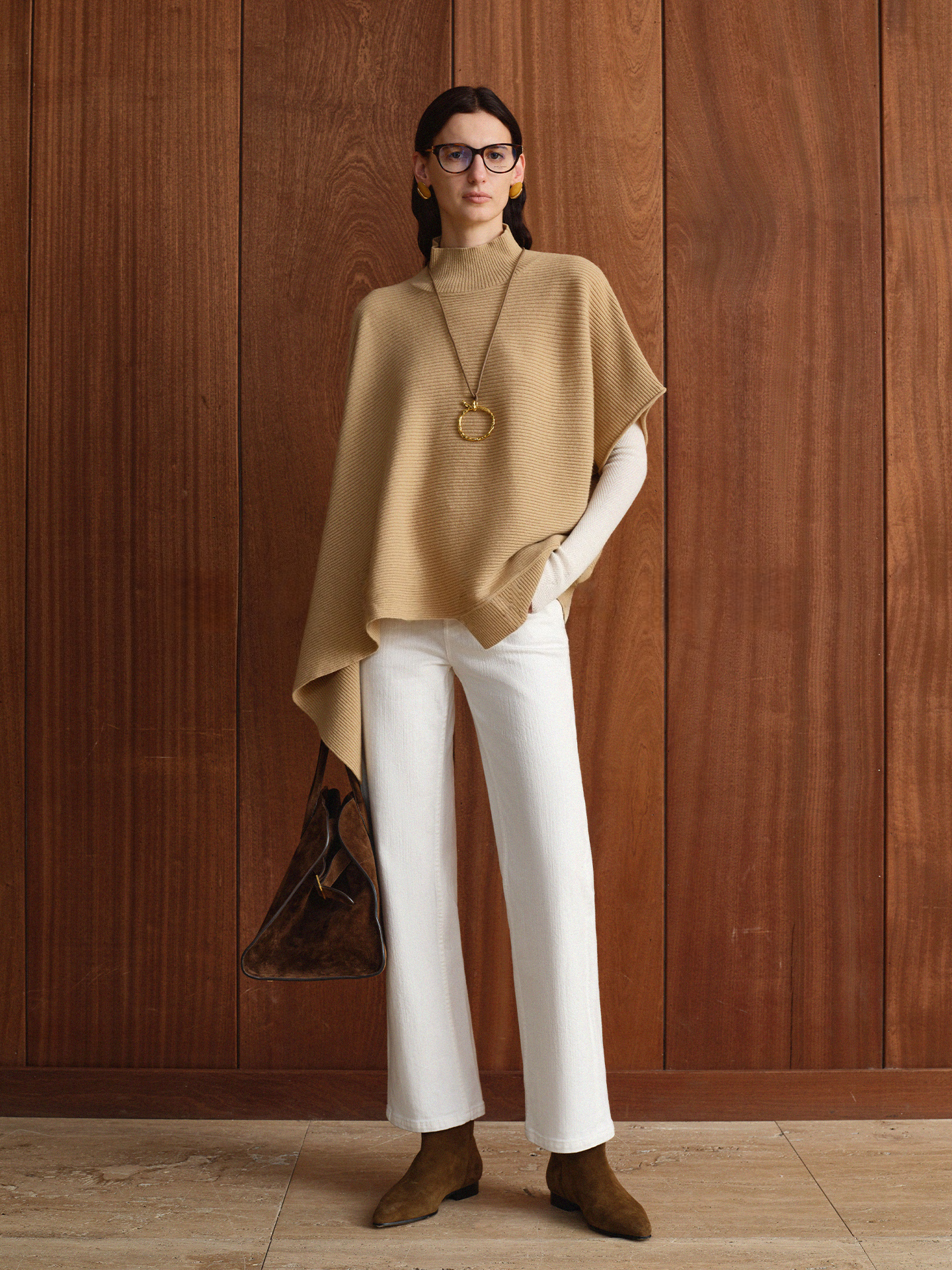 Elegant Merino Wool Shawl – Soft Cozy Wrap Scarf for Women in Autumn Colors