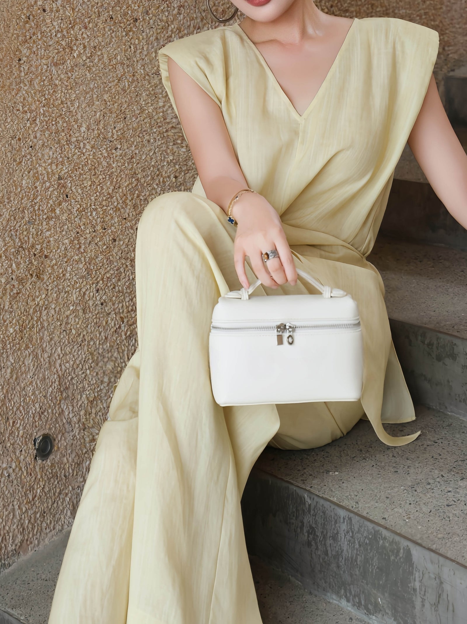 Tencel Linen Wrap Top and Wide-Leg Pants Set – Made to Measure