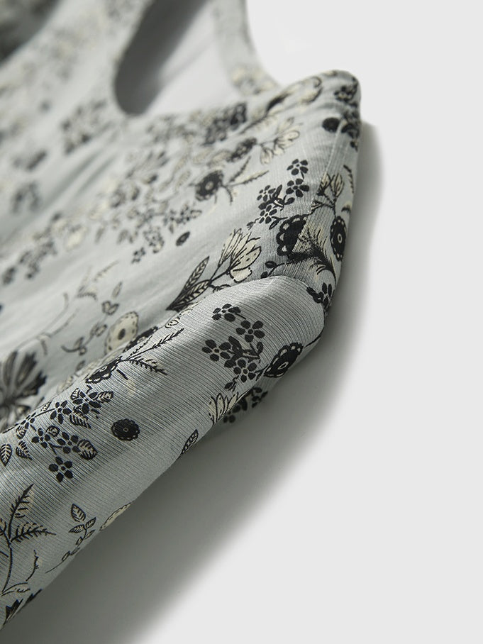 Luxury Silk-Linen Blend Dress – Floral Print, Effortlessly Elegant