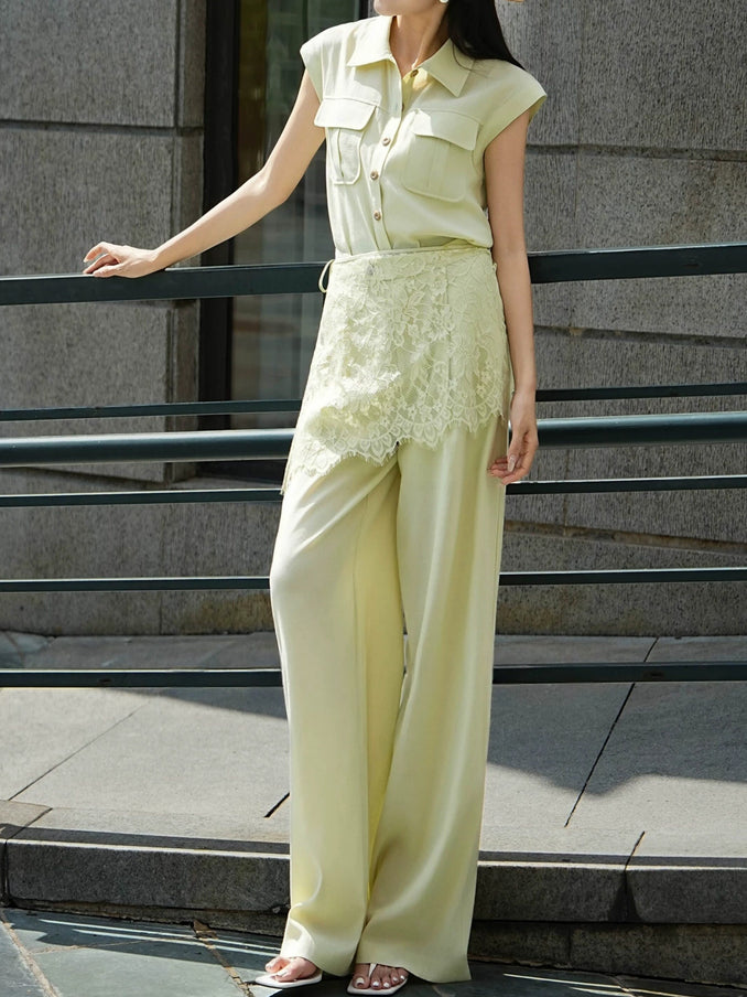 The Relaxed Old-Money Lace Layered Three-Piece Set