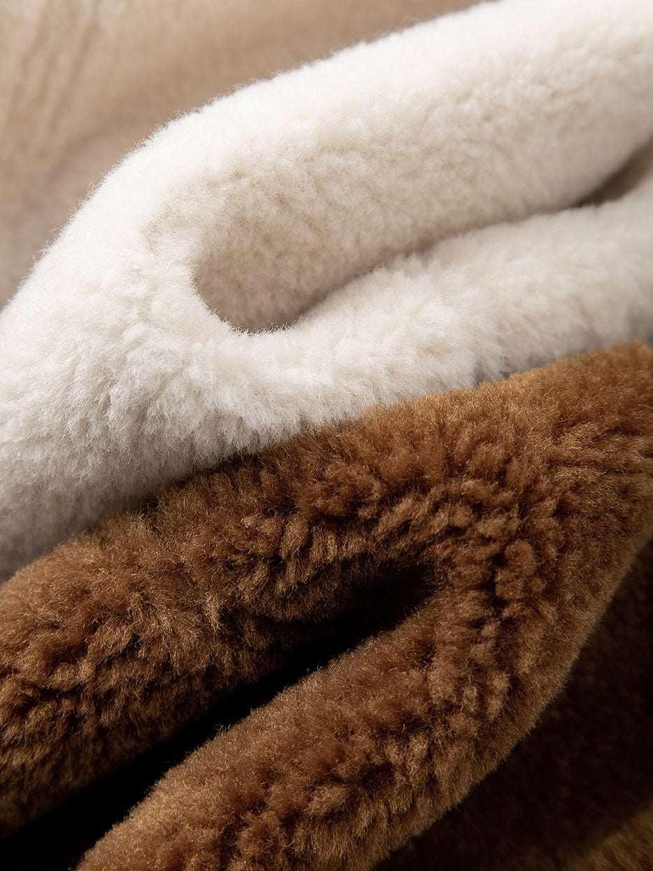 Soft and Dense Reversible High-Collar Tailored Jacket with Double-Sided Wear