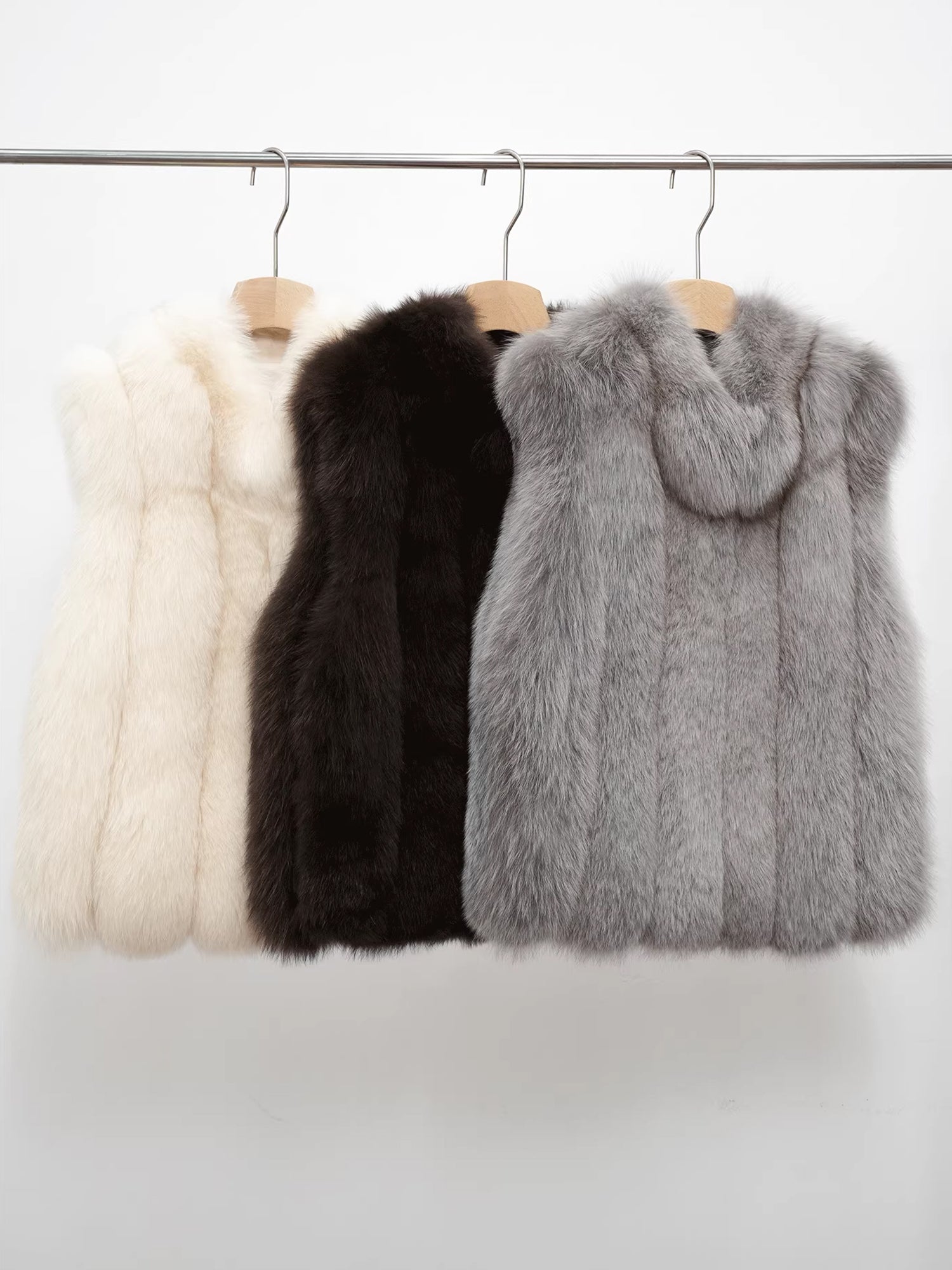 Women’s Fox Fur Vest | Stylish Short Winter Gilet Inspired by Finnish Saga Furs Design