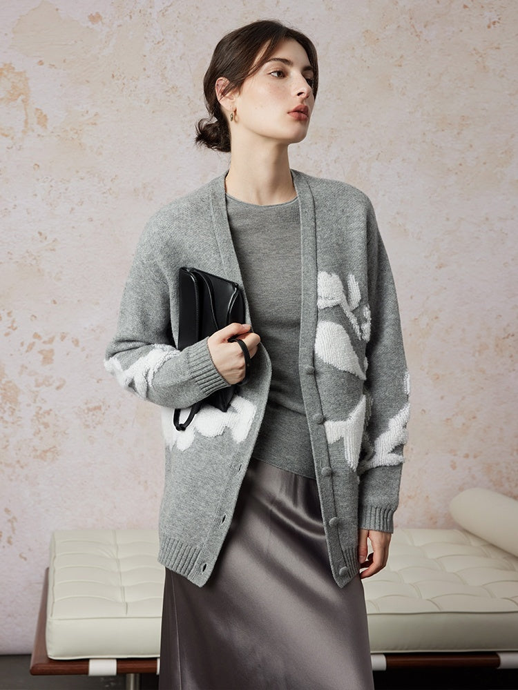 Designer Niche Wool Pullover | Loose-Fit Minimalist Sweater with Lazy Chic Style
