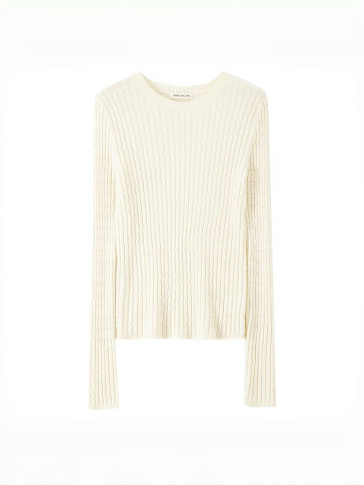 Pure Wool Cable Knit Sweater Set – Autumn Winter Short Cardigan + Pullover (Sold Separately)