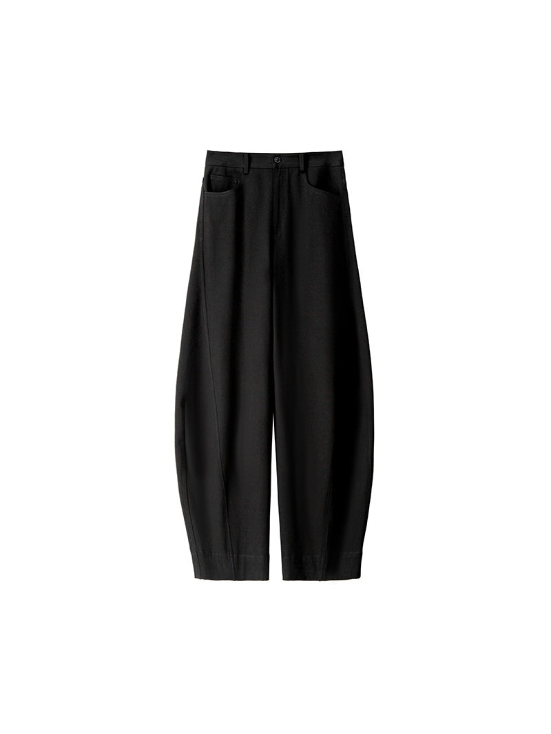 Deconstructed Panel Wide-Leg Curved Blade Pants for Women | Slimming Tech-Cotton Banana Pants