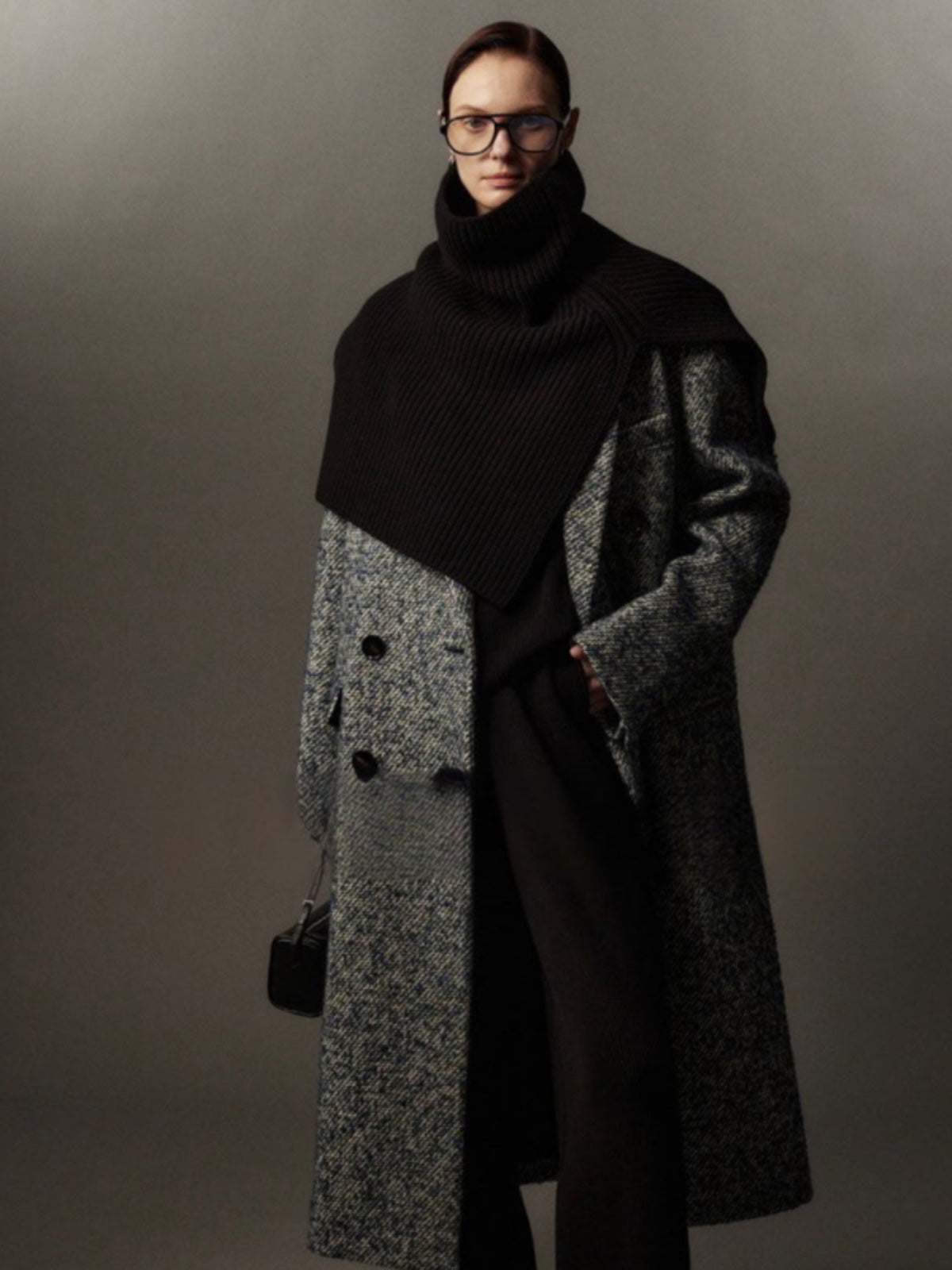 Nordic Style Merino Wool Knit Scarf for Women – Australian Wool Shawl Neck Wrap, Warm and Stylish Winter Accessory