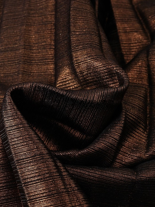 New Textured Metallic Satin Pleated Maxi Skirt for Women – Elegant Draped Long Skirt