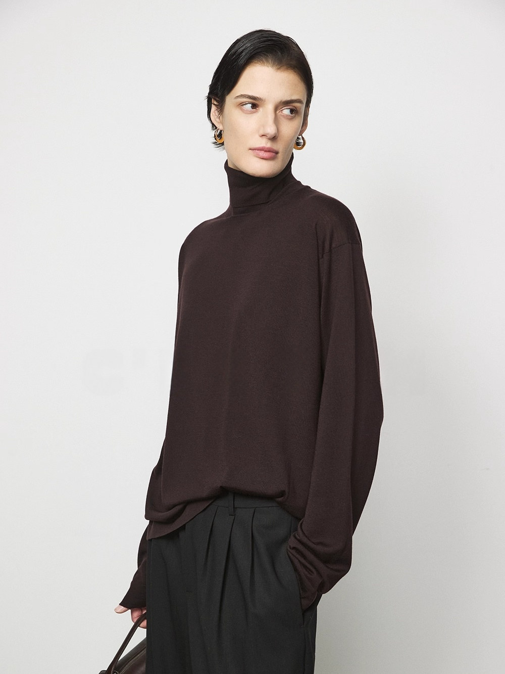 Women’s Heavyweight Pure Wool Turtleneck Sweater | Biella Superfine Merino, Relaxed Quiet-Luxury Fit