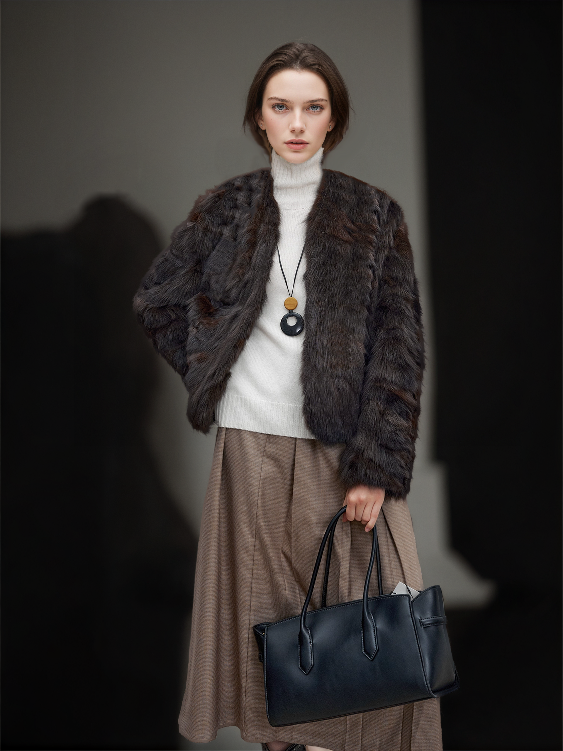 Women’s Short  Mink Fur Coat | Elegant Winter Jacket Inspired by Haining Fashion