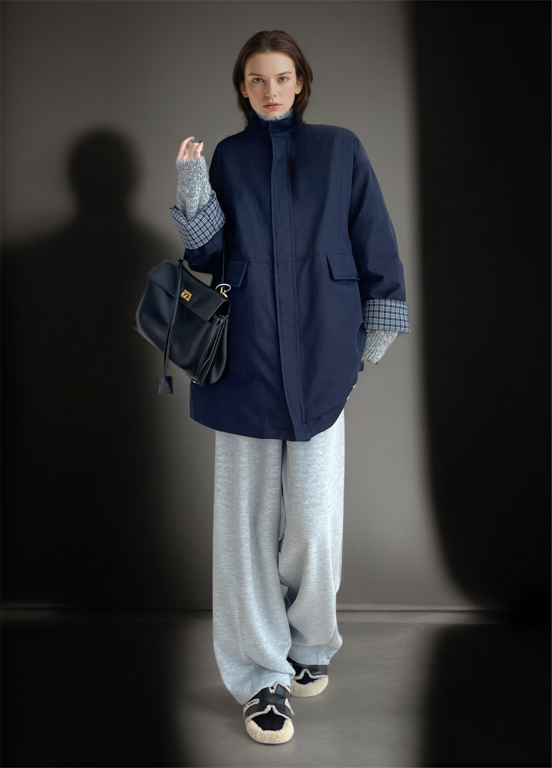 Women’s 90% White Duck Down Puffer Coat | Vintage Loose-Fit Mid-Length Thickened Trench Down Jacket for Winter