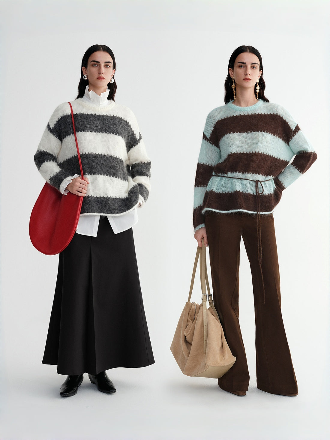Soft Fuzzy Mohair & Merino Wool Pullover Sweater for Women | Cozy Fall Winter Knitwear