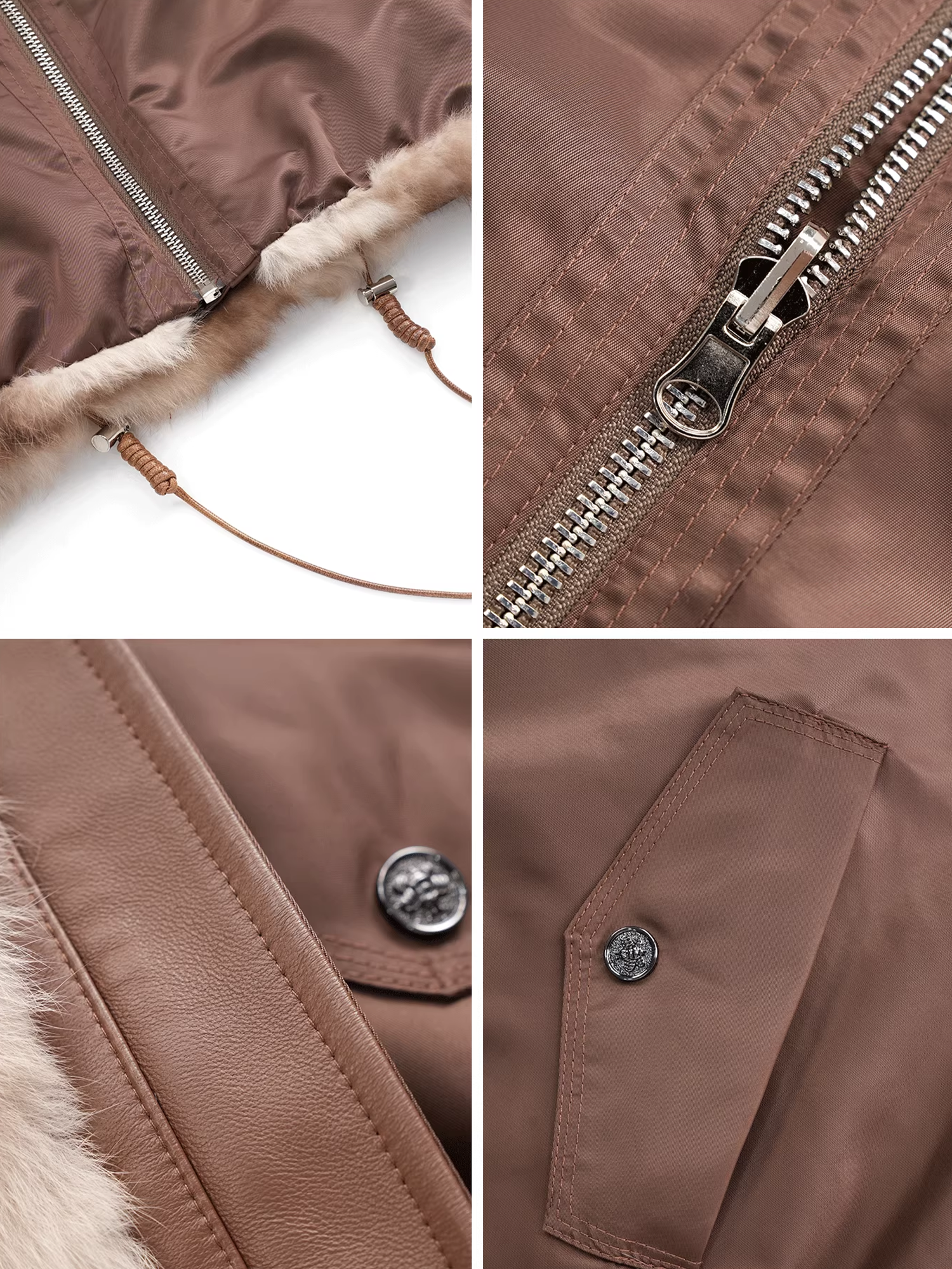 Women’s Reversible  Fur Parka Jacket | Short Winter Coat with Soft Plush Design