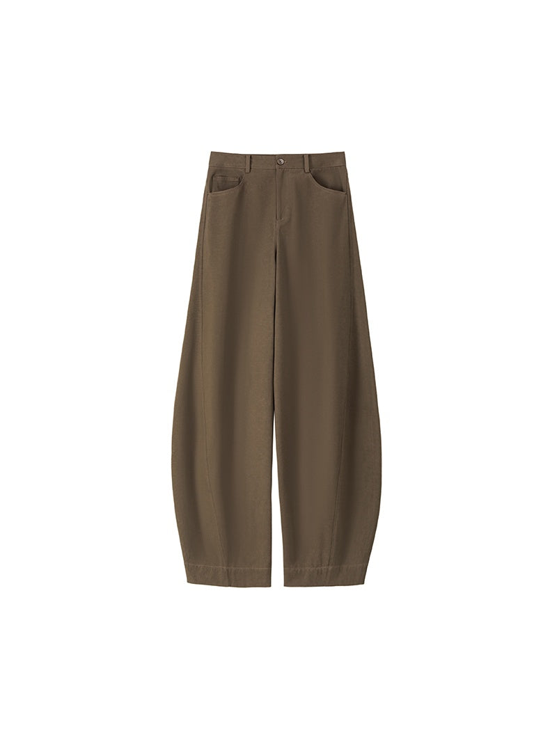 Deconstructed Panel Wide-Leg Curved Blade Pants for Women | Slimming Tech-Cotton Banana Pants