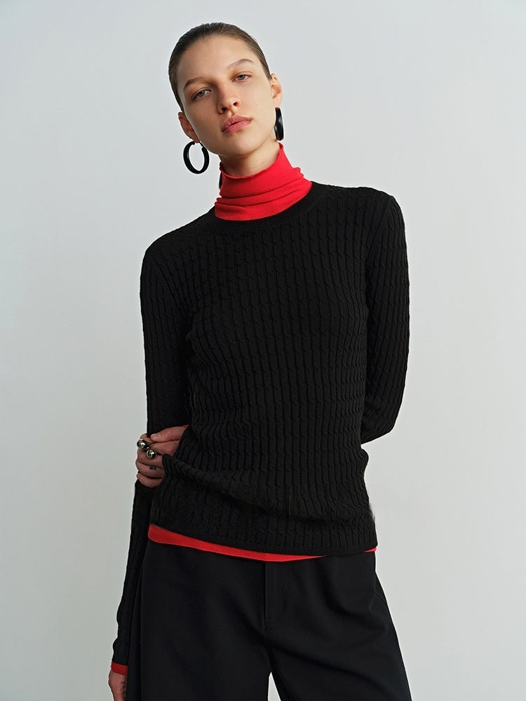 Pure Wool Cable Knit Sweater Set – Autumn Winter Short Cardigan + Pullover (Sold Separately)
