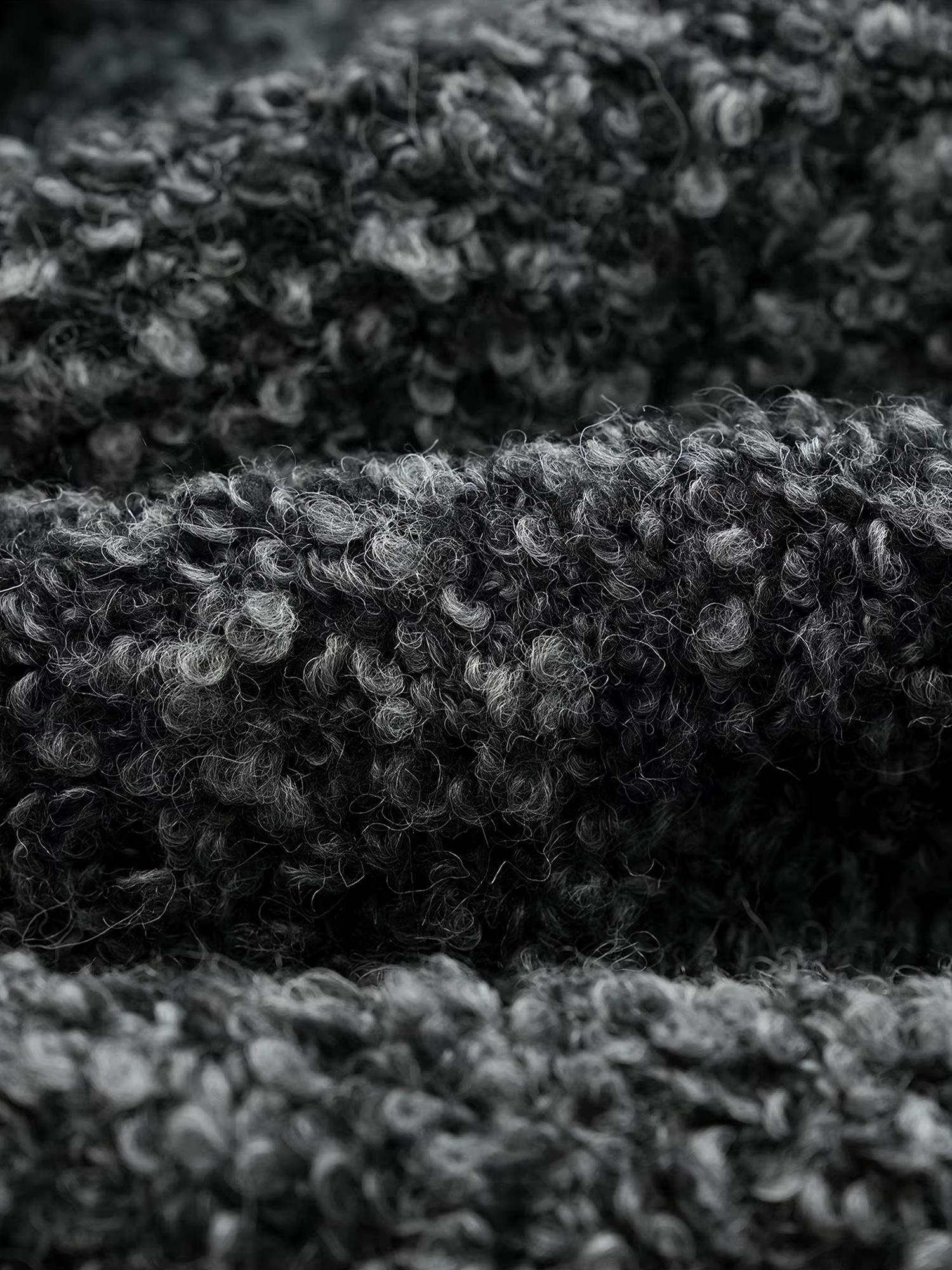 Women’s Short Wool Blend Coat with Alpaca Texture | Elegant Tweed Style Winter Jacket