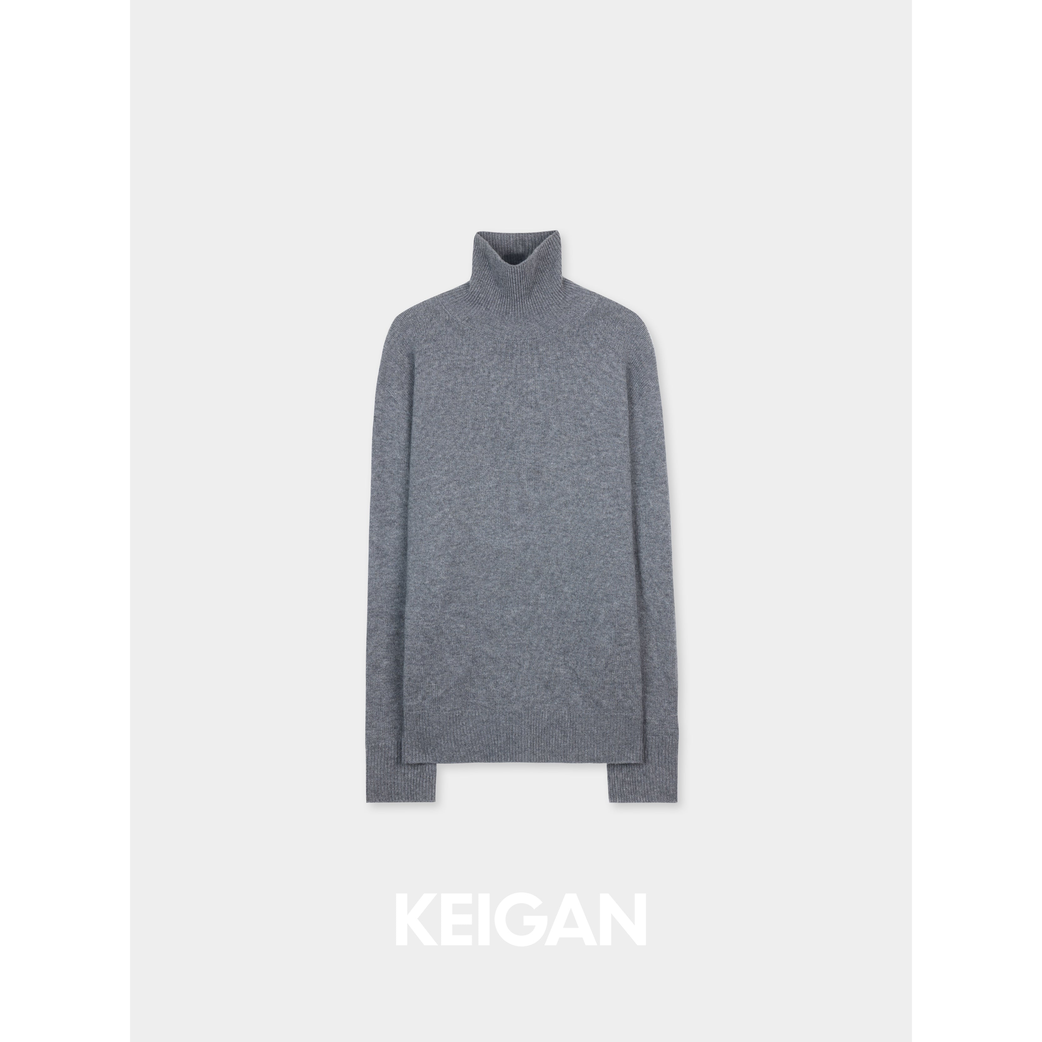 Soft, Lightweight Seamless Wool Turtleneck Mid-Length Sweater | Relaxed ROW-Inspired Oversized Knit