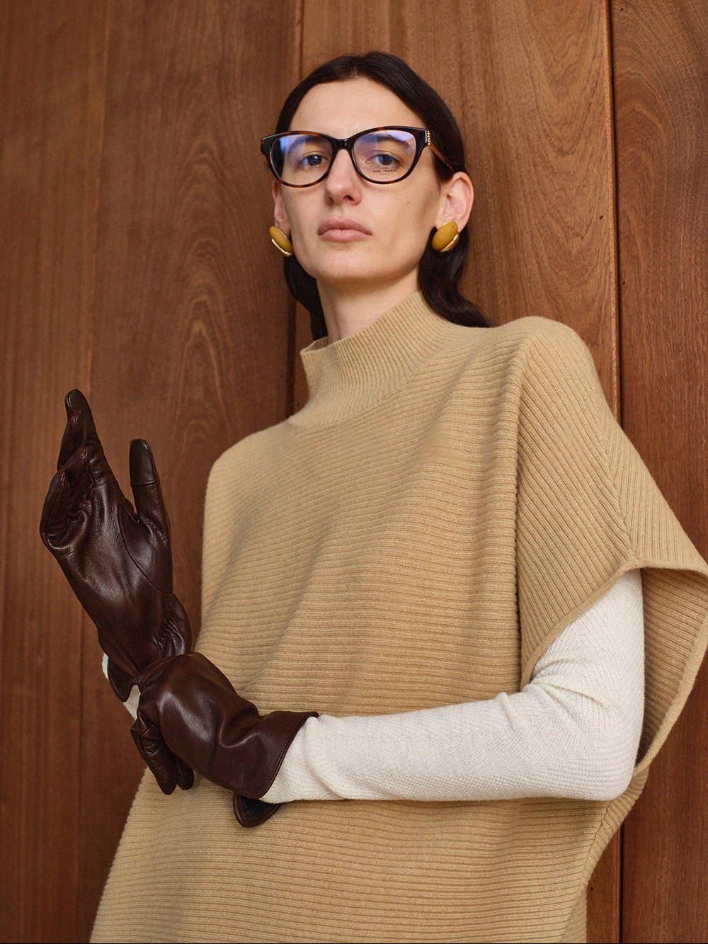 Elegant Merino Wool Shawl – Soft Cozy Wrap Scarf for Women in Autumn Colors