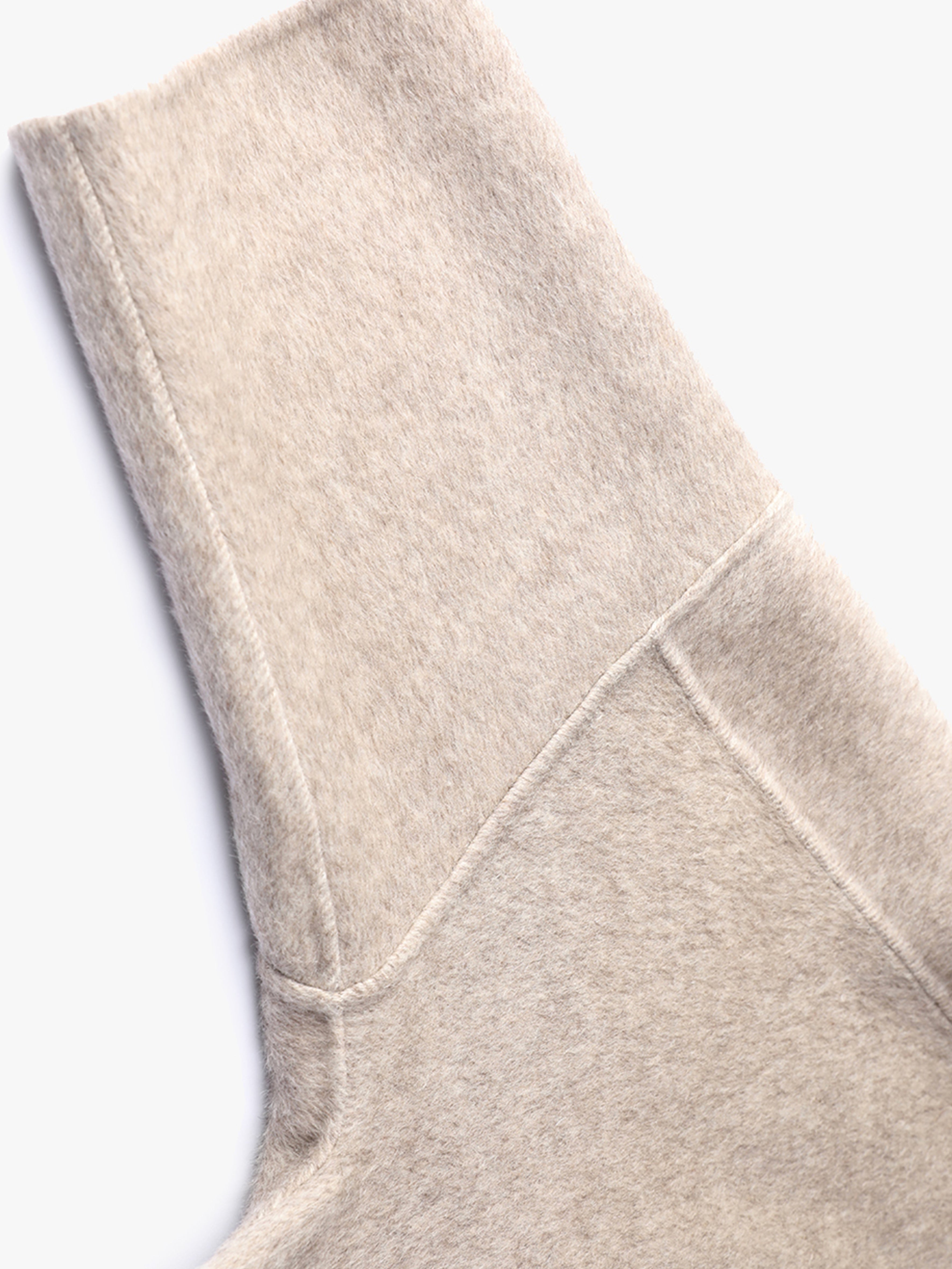 Tailored Wool, Camel & Yak Hair Coat with Complimentary Triangle Scarf – Old Money Style Double-Faced Wool Overcoat for Women Fall/Winter