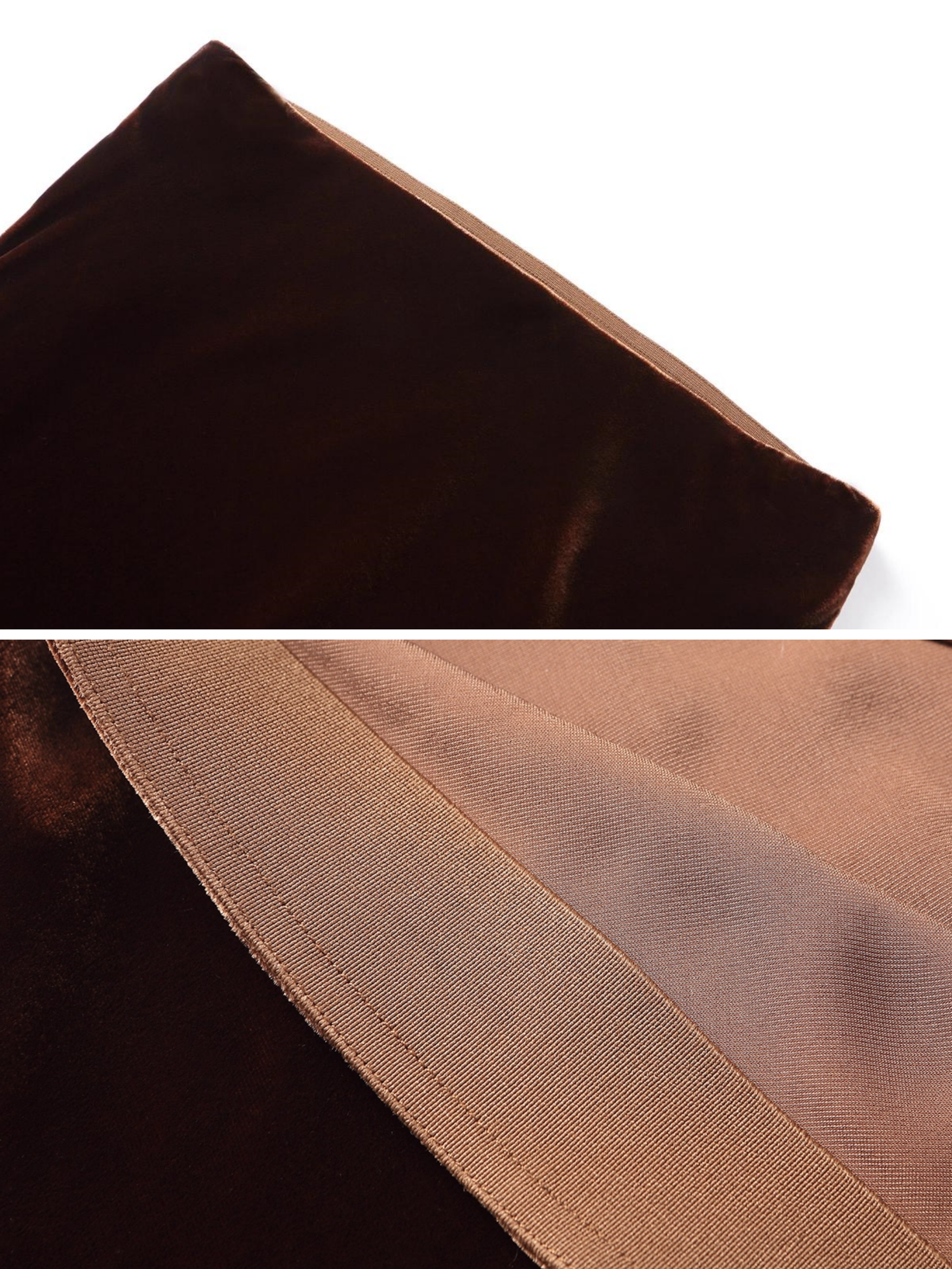 100% Silk Velvet Midi Skirt – French Vintage Slimming Mermaid Skirt with Side Slit