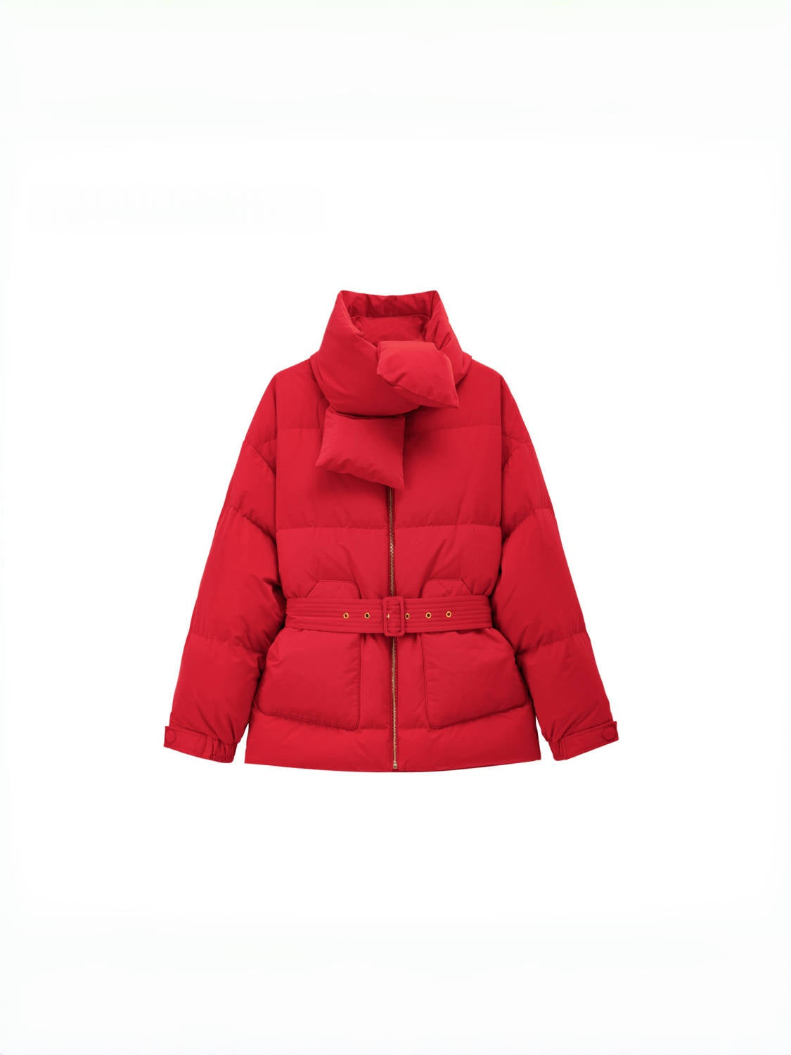 White Duck Down Oversized Puffer Jacket | Women's Quilted Autumn/Winter Classic Loose Fit