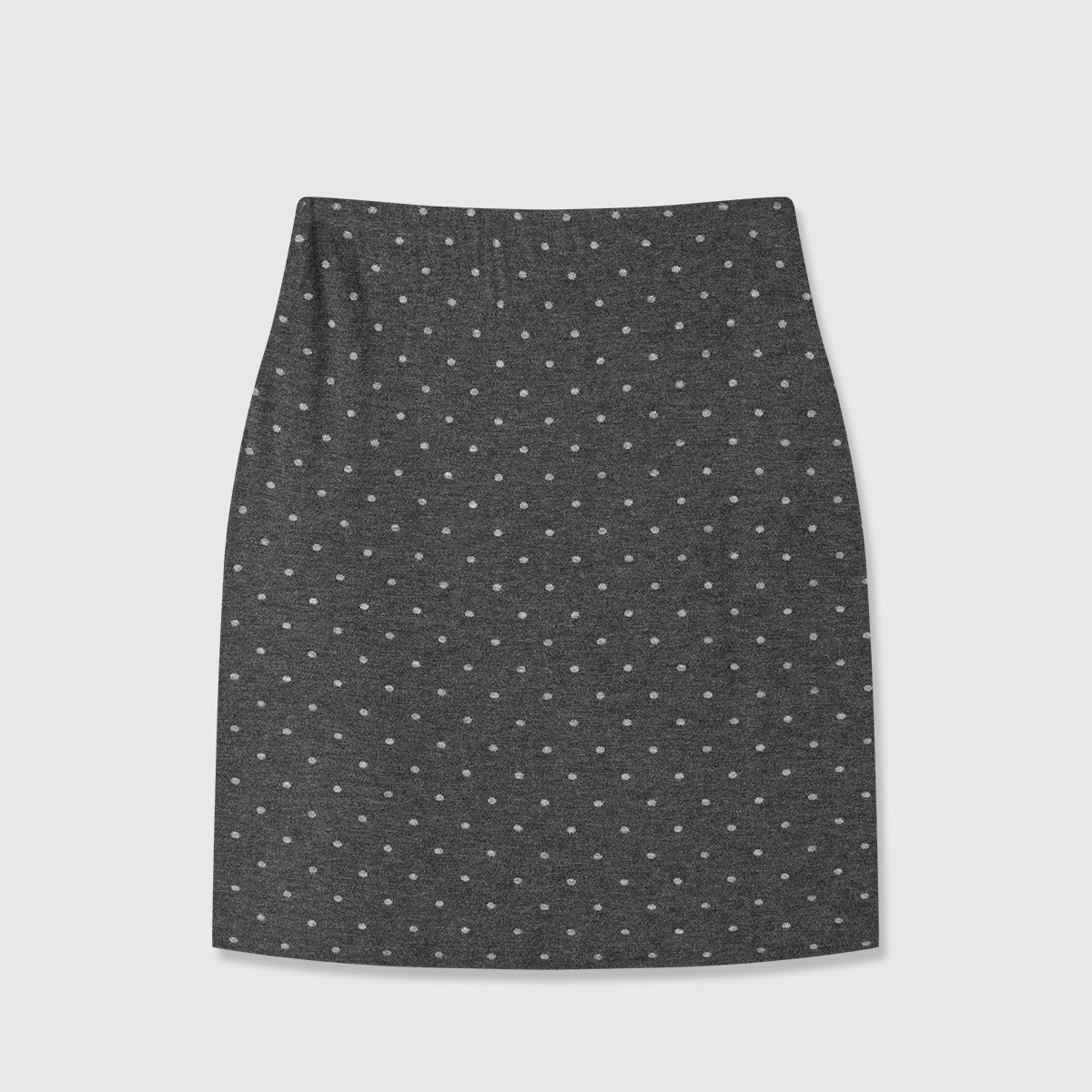 Vintage Double-Layer Jacquard Polka Dot Skirt | Mercerized Wool Knit Skirt