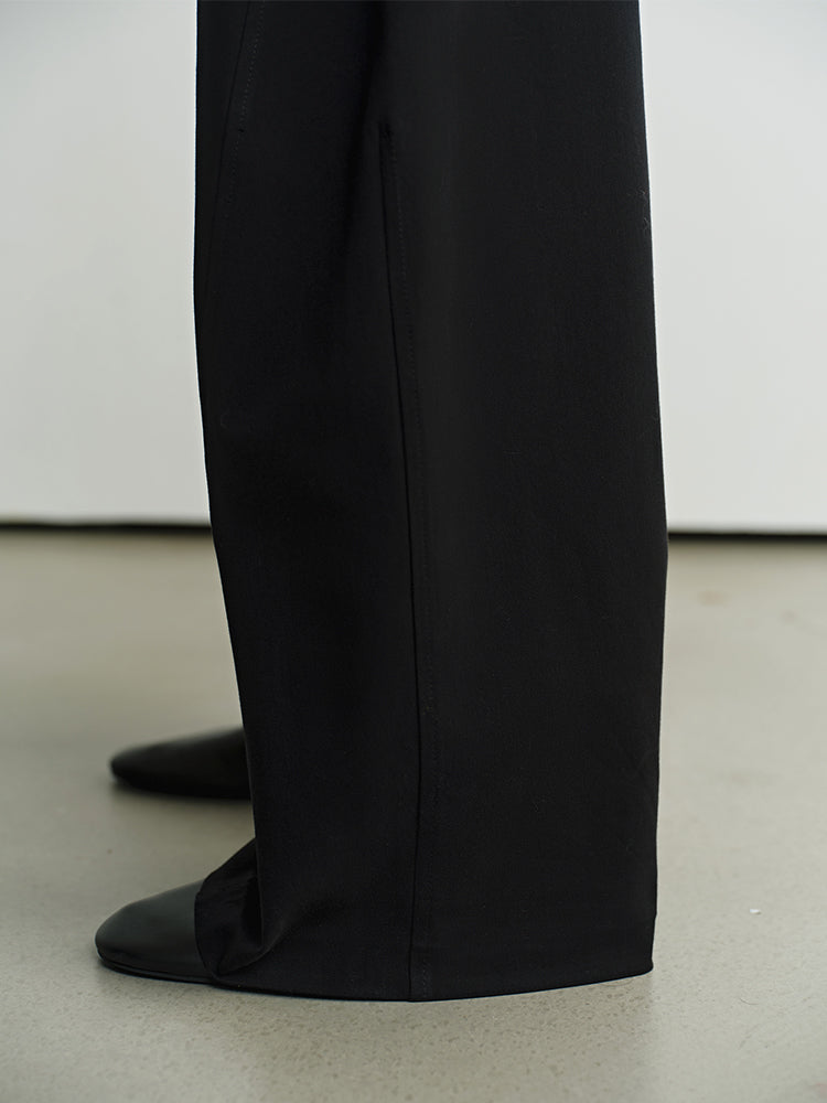 Deconstructed Panel Wide-Leg Curved Blade Pants for Women | Slimming Tech-Cotton Banana Pants