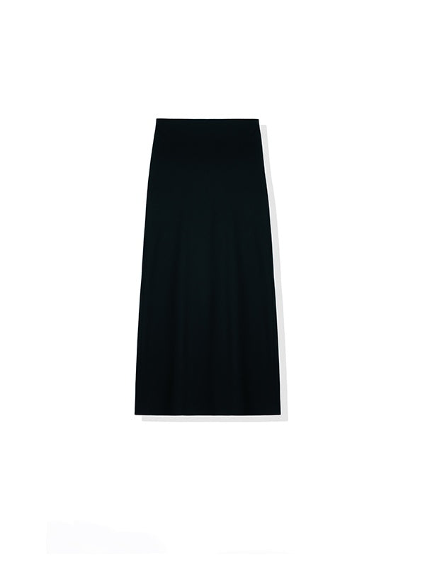 Japanese Washable 90S Fine Merino Wool Pencil Skirt | Elegant High-End Fishtail Hem Midi Skirt