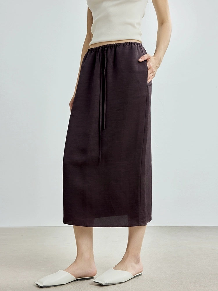 Minimalist Style Early Autumn Embroidered Stand Collar Shirt & Skirt Set (Sold Separately)