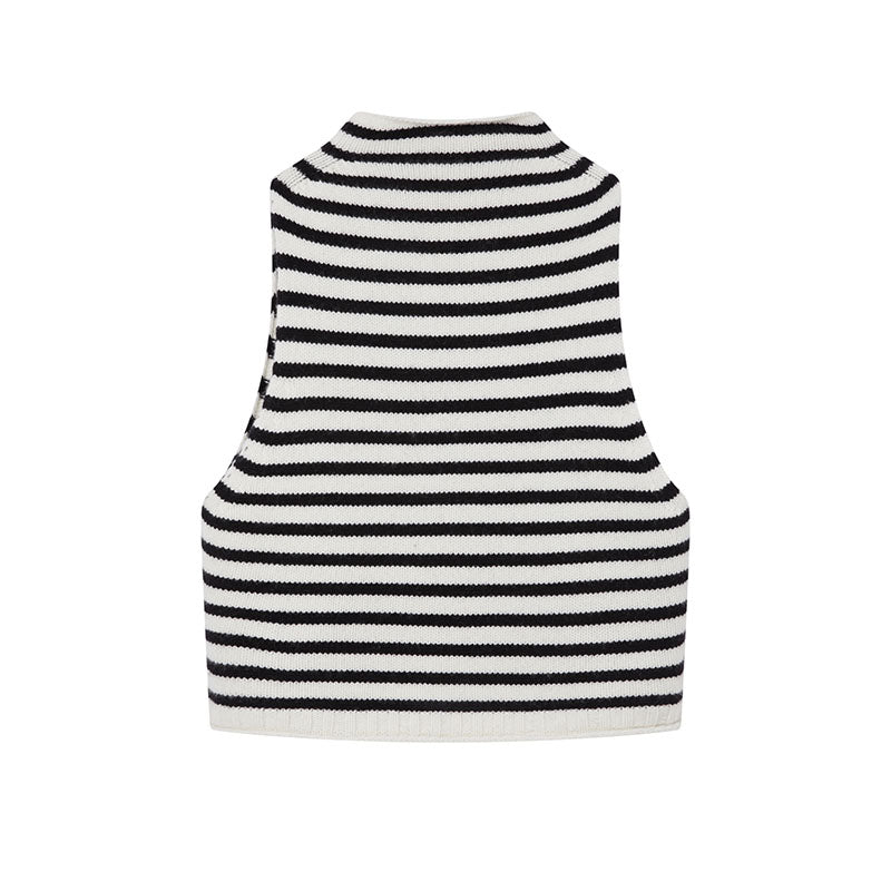 100% Wool Chunky Knit Vest for Women | Heavyweight Mock-Neck Layered Sweater Vest for Fall & Winter