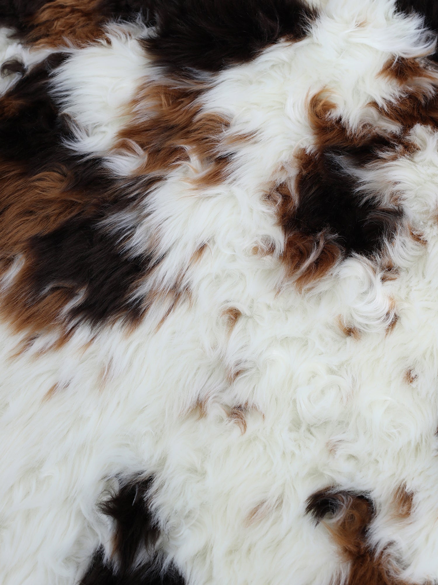 Cow-Pattern Faux Fur Coat for Women – Winter Colorblock Eco-Friendly Fur Jacket with Contrast Collar