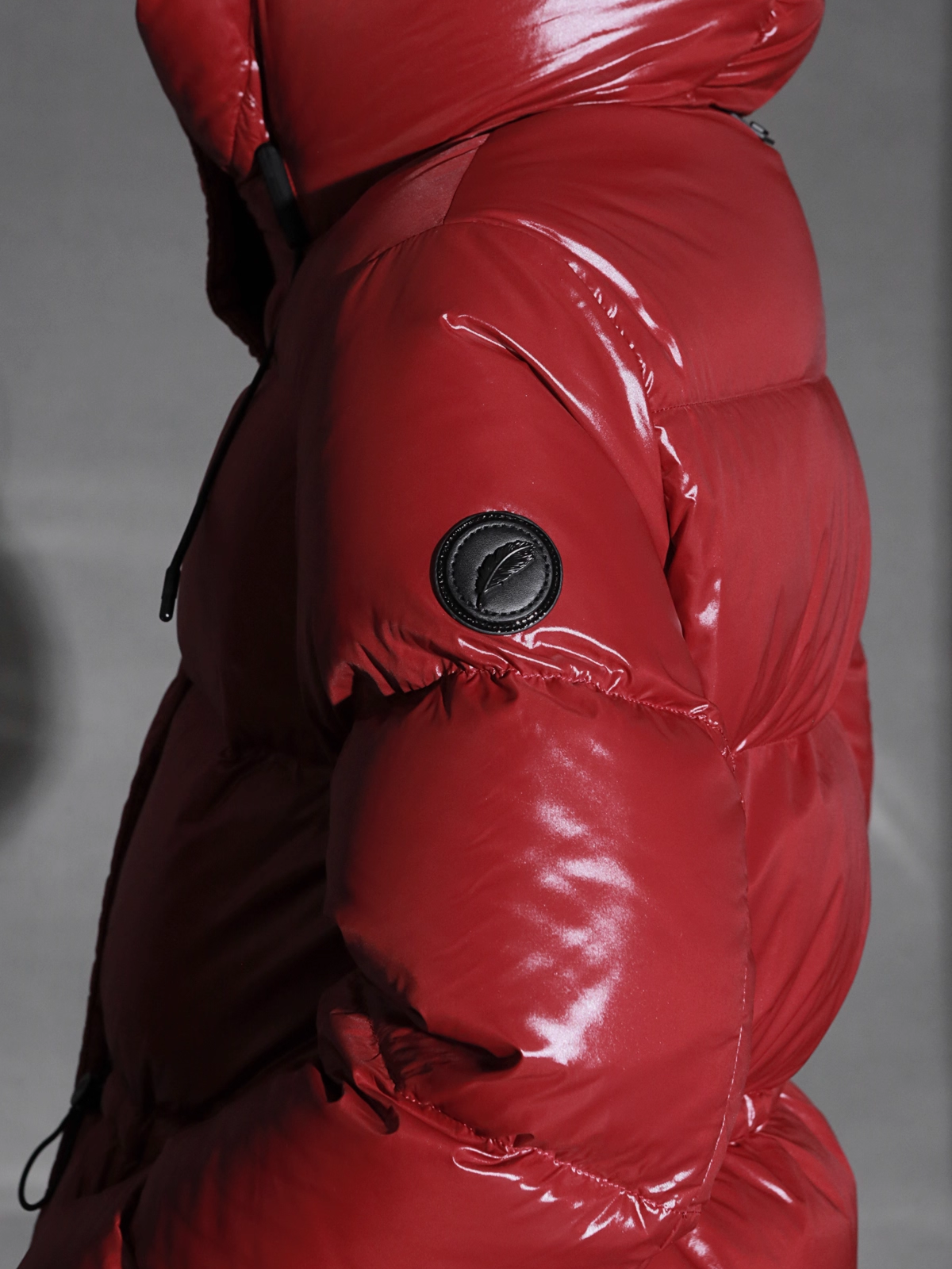 Glossy Hooded Down Jacket for Women | Water-Repellent Windproof Insulated Short Puffer Coat