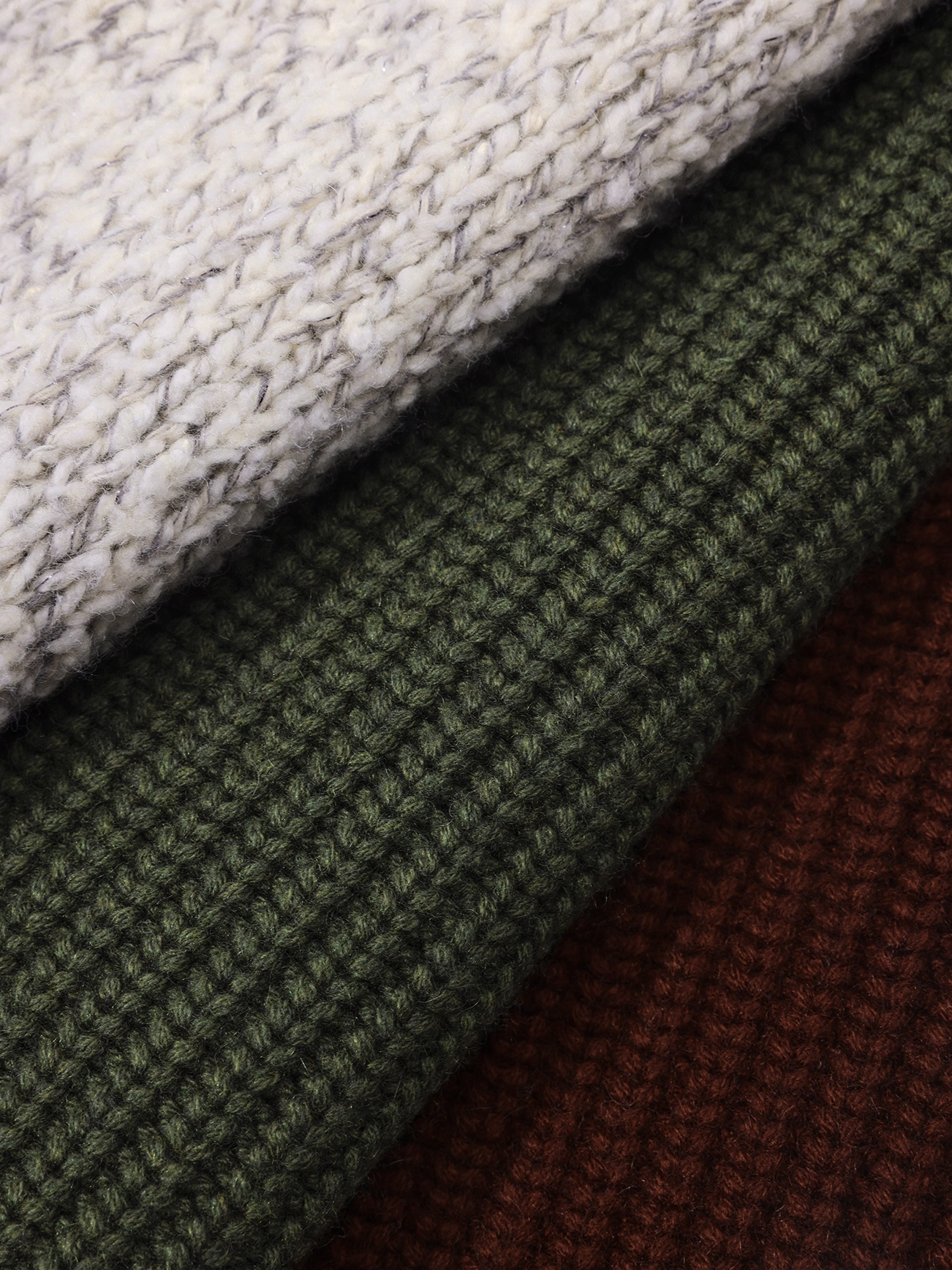 Italian Wool-Cashmere Turtleneck Split Knit Shawl Scarf | Multi-Style Wrap Accessory