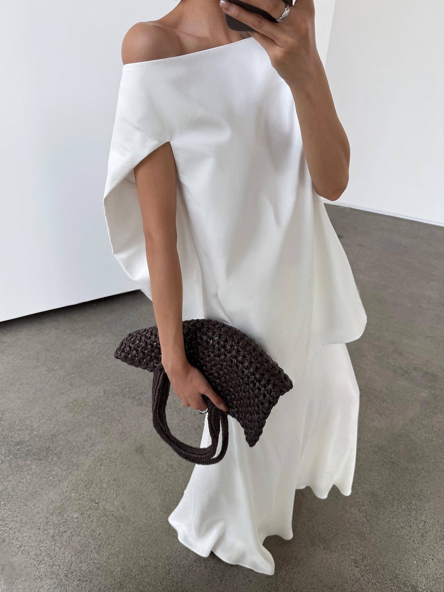 Matte Velvet-Like Copper Ammonia Fish Tail Midi Skirt - Soft Washed Comfort for All-Day Wear