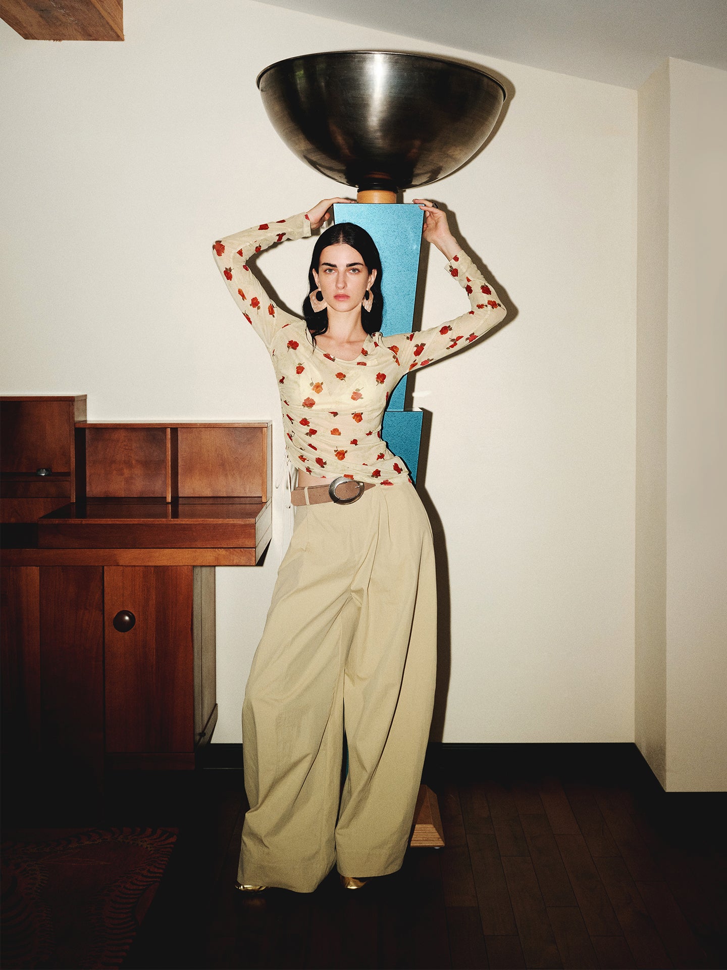 Chic Style Micro-Pleated Cotton-Silk Blend Washed Fabric Commuter Versatile Scythe Balloon Casual Pants