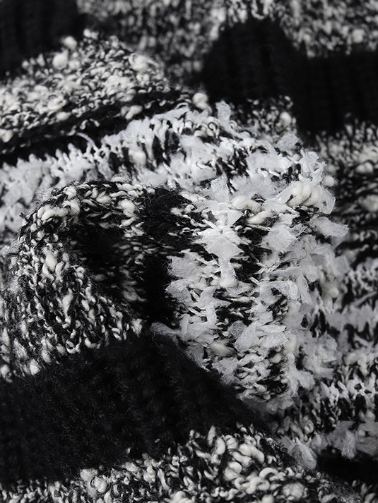 Autumn Winter New Fashion Linear Pattern Yarn Midi Knit Dress for Women