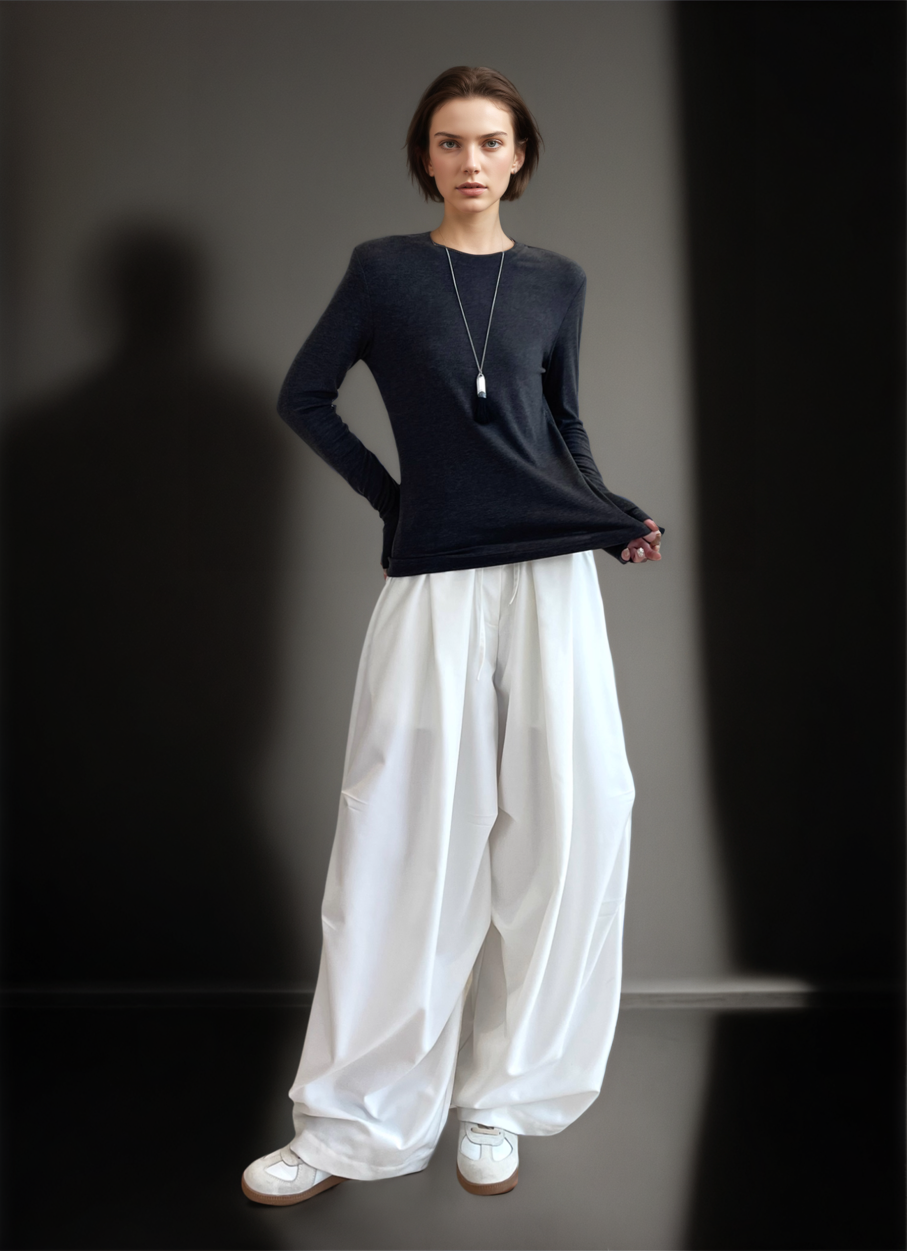 Silk Cashmere Thermal Long Sleeve T-Shirt for Women | Ultra-Soft Japanese IFACE Yarn Base Layer Top